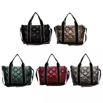 Осенне-зимние сумки через плечо, стеганая сумка-мессенджер, портативная для леди и девочек чёрный