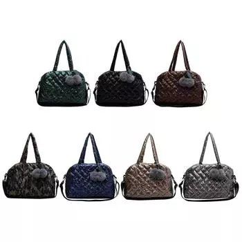 Осенне-зимние сумки, повседневные женские сумки с помпоном и подвеской, женская сумка для покупателя хаки