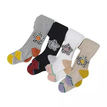 Осенне-зимние теплые хлопковые колготки для маленьких девочек, носки, плотные чулки, От 4 до 12 лет XL