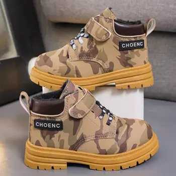 Осенне-зимние теплые плюшевые зимние сапоги для мальчиков, нескользящие сапоги, обувь для девочек, детские пинетки 33 зелёный