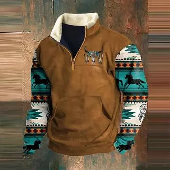 Осенне-зимние толстовки с принтом бычьих рогов, мужские, с короткими рукавами и принтом, повседневные, модные, с капюшоном, толстовки в стиле Харадзюку, теплые свитера, уличная одежда XL белый