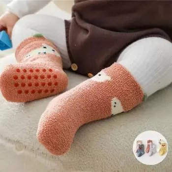 Осенне-зимние толстые теплые детские чулки, супер мягкие средние носки для новорожденных, малышей, мальчиков и девочек, длинные носки до середины икры S розовый