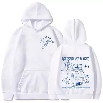 Осенне-зимние трансграничные мужские и женские плюшевые пуловеры с капюшоном для пар из Европы и Америки с мультяшными принтами S красный