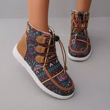 Осенне-зимние удобные и элегантные женские ботинки с круглым носком, плоские ботильоны на платформе, повседневные, со шнуровкой, модные женские туфли 36