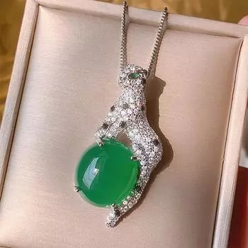 Осенне-зимние украшения Ретро Имитация цвета Сокровище Однотонный Леопард Роскошный Инкрустированный Главный камень 18 * 20