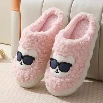 Осенне-зимние женские хлопковые тапочки, теплые и нескользящие домашние тапочки, высококачественные плюшевые тапочки для пар 36-37 зелёный