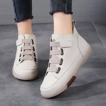 Осенне-зимние женские полусапожки из мягкой кожи с мягкой подошвой 35 чёрный