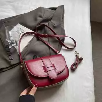 Осенне-зимние женские сумки через плечо, винтажные однотонные, с клапаном, небольшие квадратные сумки, высококачественная текстурированная женская сумка для телефона