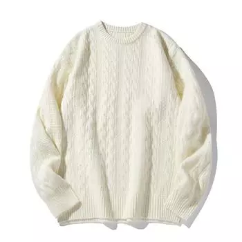 Осенне-зимний американский мужской вязаный базовый свитер, новый модный универсальный широкий полувысокий воротник вязаный свитер M коричневый