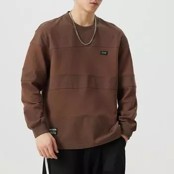 Осенне-зимний американский тяжелый ретро-свитер с круглым вырезом, мужской свободный свитер большого размера, молодежный топ с длинными рукавами, прилив M