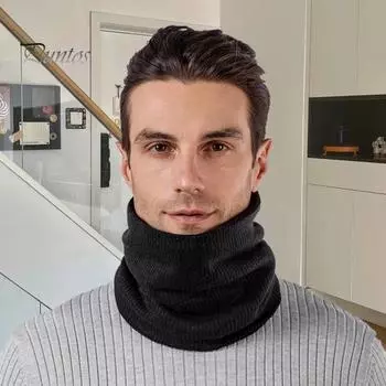 Осенне-зимний бархатный утолщенный шейный шарф-гетр для мужчин и женщин, однотонный эластичный шарф, ветрозащитный, термоизоляционный, шейный платок