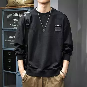 Осенне-зимний бархатный вязаный свитер, мужская американская повседневная куртка-пуловер, плотная жаккардовая свободная рубашка M