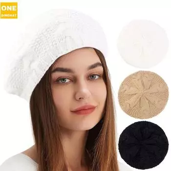 Осенне-зимний берет из крученой шерсти, женская модная шляпа Bud, универсальная шляпа Jdm-180C One size белый