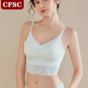 Осенне-зимний бюстгальтер с кружевными тонкими чашками на тонких бретельках без стальных колец 34/75ABC чёрный