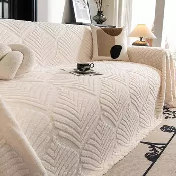 Осенне-зимний чехол для дивана Sherpa Camping Picnic Funda Sofa Living Room Jacquard Thick warm Sofa Mat Throw 180x90cm