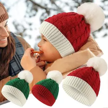 Осенне-зимний детский вязаный нагрудник, шапка, шерстяной мяч, костюм, имитация шерсти енота, собака, вязаная шапка, плюшевый детский нагрудник One Size разноцветный