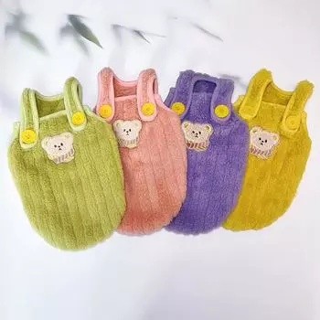 Осенне-зимний двухсторонний бархатный теплый жилет, утепленный жилет для собак, теплая плюшевая одежда для щенков, дизайнерская одежда для собак XS