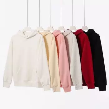 Осенне-зимний флисовый однотонный пуловер с капюшоном для мужчин, флисовая куртка с открытыми плечами для женщин S