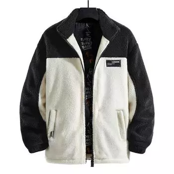 Осенне-зимний флисовый свитер, мужская мода, кардиган, пальто, свитер большого размера, свитер для подростковой пары 7XL чёрный