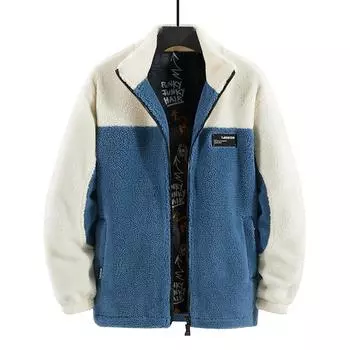 Осенне-зимний флисовый свитер, мужская мода, кардиган, пальто, свитер большого размера, свитер для подростковой пары M чёрный