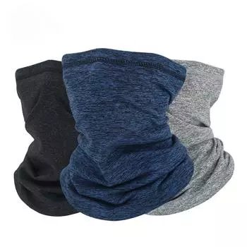 Осенне-зимний флисовый теплый толстый нагрудник для занятий спортом на открытом воздухе, маска для катания на лыжах, флисовый чехол для шеи чёрный