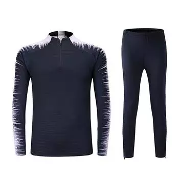 Осенне-зимний футбольный костюм, спортивный тренировочный мужской трикотаж L красный