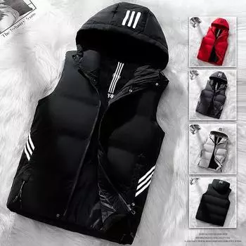 Осенне-зимний хлопковый жилет мужской утолщенный абзац теплая майка плечи большие ярды студентов снаружи жилет прилив M