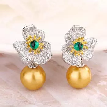 Осенне-зимний комплект из искусственного жемчуга с натуральными бусинами Nanyang, серебряные серьги-иглы, цепочка на ключицу, модная женская одежда премиум-класса для пригородных поездок