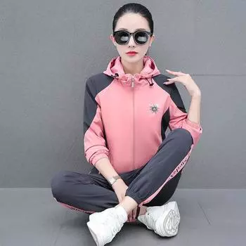 Осенне-зимний комплект штурмового костюма для женщин, повседневная спортивная одежда в осеннем стиле для женщин, костюм для походов и бега на открытом воздухе для женщин, комплект из двух предметов XXXXL розовый
