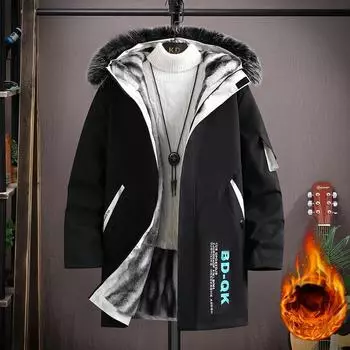 Осенне-зимний модный тренд, длинный теплый плащ, мужское повседневное свободное комфортное утепленное флисовое пальто большого размера XS красный