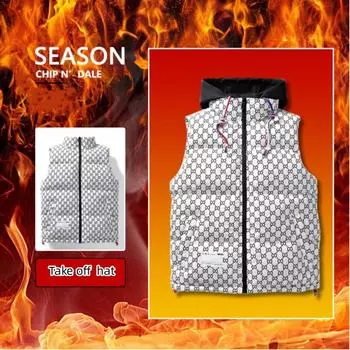 Осенне-зимний мужской хлопковый жилет, толстая теплая мужская куртка без рукавов, жилет в стиле Харадзюку L чёрный