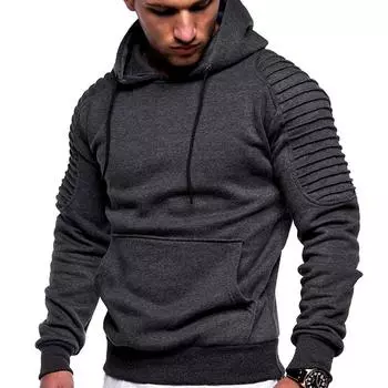 Осенне-зимний мужской модный однотонный свитер с капюшоном, пальто с длинным рукавом, свободная повседневная тонкая куртка L