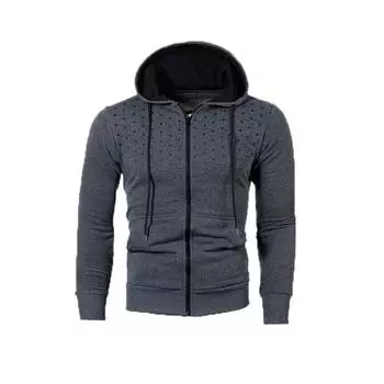 Осенне-зимний мужской повседневный кардиган с капюшоном, молодежная мужская куртка с 3D-принтом M