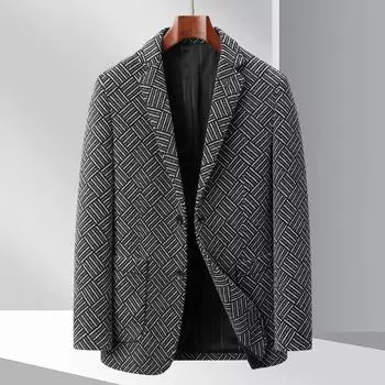 Осенне-зимний мужской повседневный костюм из жаккарда в корейском стиле, тонкий костюм M
