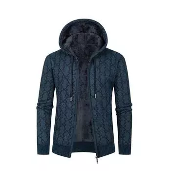 Осенне-зимний мужской снежный свитер из искусственной норки, утолщенная куртка, простой средний и зеленый топ M серый