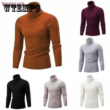 Осенне-зимний мужской свитер с высоким воротом, чистый цвет, трендовый теплый пуловер, мягкий свободный повседневный свитер, базовая рубашка 3XL темно-серого