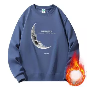 Осенне-зимний мужской свитер, свободный флисовый утолщенный пуловер, подростковый студенческий свитер с круглым вырезом, универсальная нижняя рубашка M белый