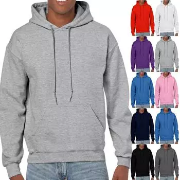 Осенне-зимний мужской свободный большой свитер с капюшоном, однотонный повседневный свитер XXL чёрный