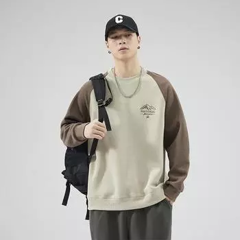 Осенне-зимний мужской утолщенный интегрированный флисовый свитер, американский модный бренд, свободные, популярные термотопы в этом году M темно серый