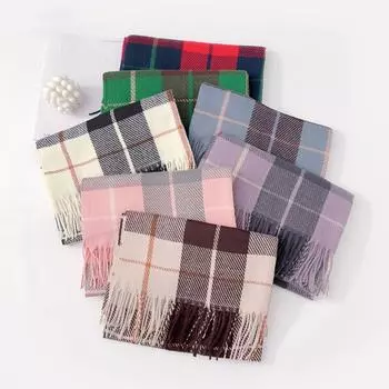 Осенне-зимний новый британский ретро-стиль для студентов, теплая и ветрозащитная шаль-шарф, имитация кашемира 65*180cm