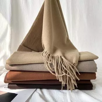 Осенне-зимний новый однотонный шарф, имитация кашемира, женский высококачественный теплый шарф-шаль 68-180cm