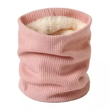 Осенне-зимний новый шарф для защиты шеи с плюшевым утеплителем, вертикальная полосатая однотонная трикотажная накидка на шею для мужчин и женщин ONE SIZE