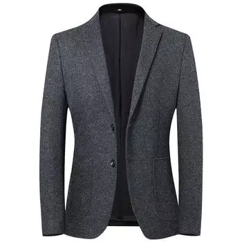 Осенне-зимний новый шерстяной костюм мужской повседневный маленький костюм мужской молодежный M