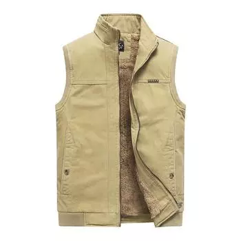 Осенне-зимний новый стиль жилет плюс бархатный теплый и удобный жилет мужской спортивный теплый жилет модная куртка жилет XL