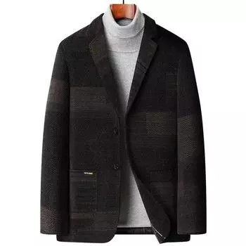 Осенне-зимний новый утолщенный мужской повседневный костюм корейской версии облегающий маленький костюм M