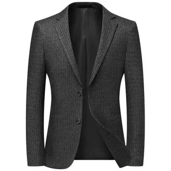 Осенне-зимний полосатый эластичный костюм для мужчин, для молодежи и среднего возраста M