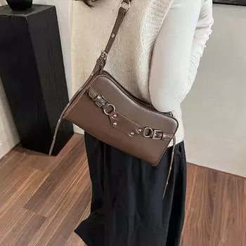 Осенне-зимний популярный нишевый дизайн одно плечо сумка-багет женская сумка 2024 новая сумка-мессенджер для поездок на работу