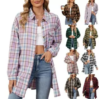 Осенне-зимний повседневный стиль, рубашка с длинными рукавами, женская рубашка с начесом S розовый