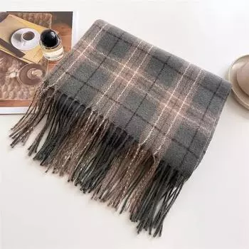 Осенне-зимний шарф для женщин, длинный теплый кашемировый шарф, хиджаб, женская шаль, накидка, женская пашмина, бандана, головной платок с кисточками 208x66cm