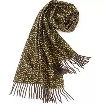 Осенне-зимний шарф из чистого кашемира с принтом, длинная шерстяная теплая шаль с бахромой, модный шарф 180 дубильная кора